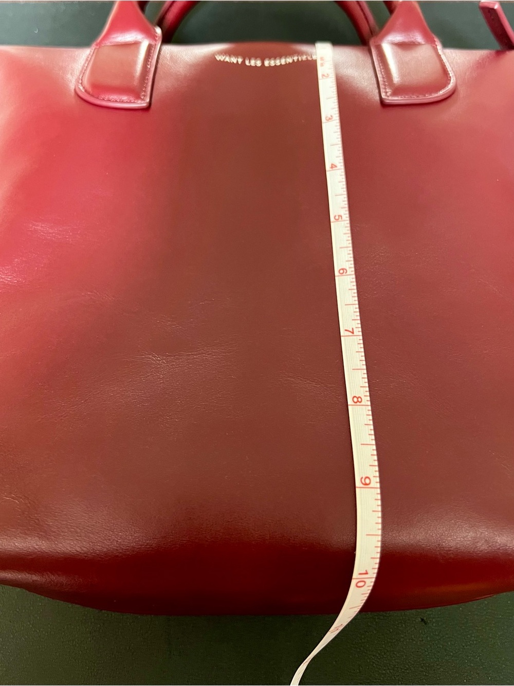 WANT Les ESSENTIELS Petite Dark Cherry Ohare Tote Bag - Picture 9 of 9
